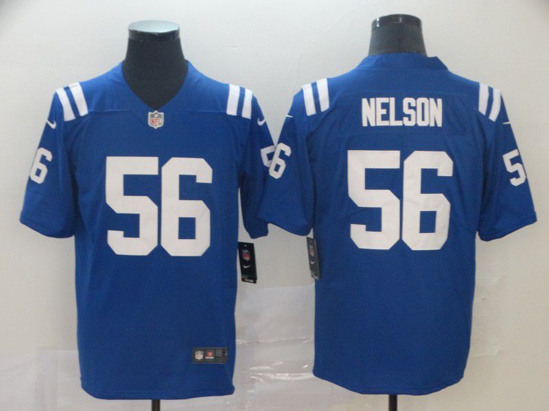 Men Indianapolis Colts #56 Nelson Blue Nike Vapor Untouchable Limited NFL Jersey->indianapolis colts->NFL Jersey